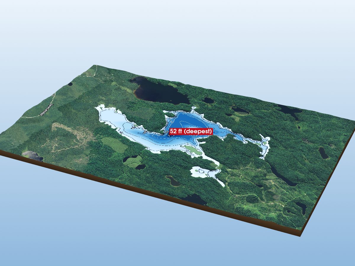 Depth map of Carty Lake