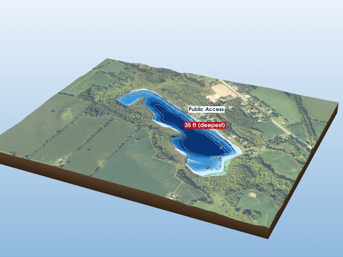 Depth map of Cary Lake