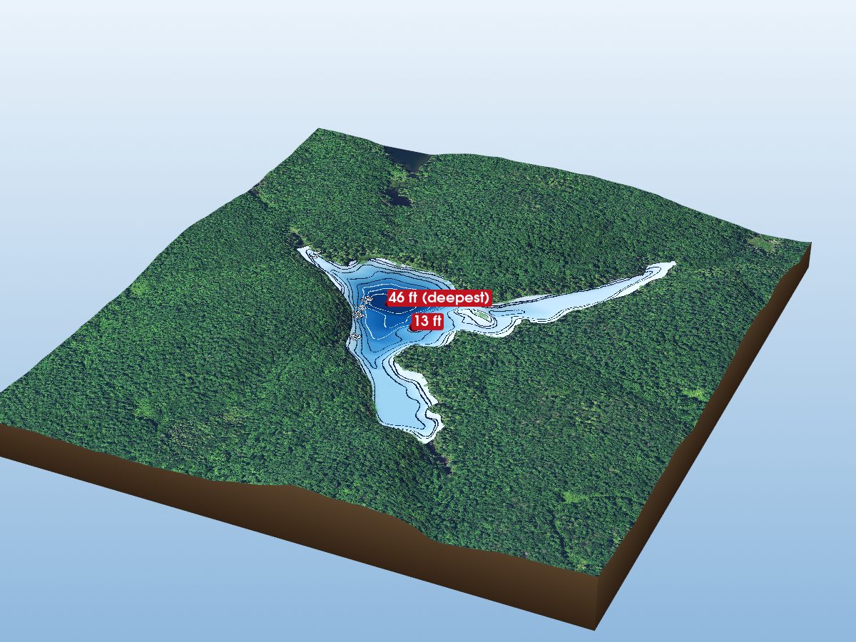 Depth map of Casey Lake