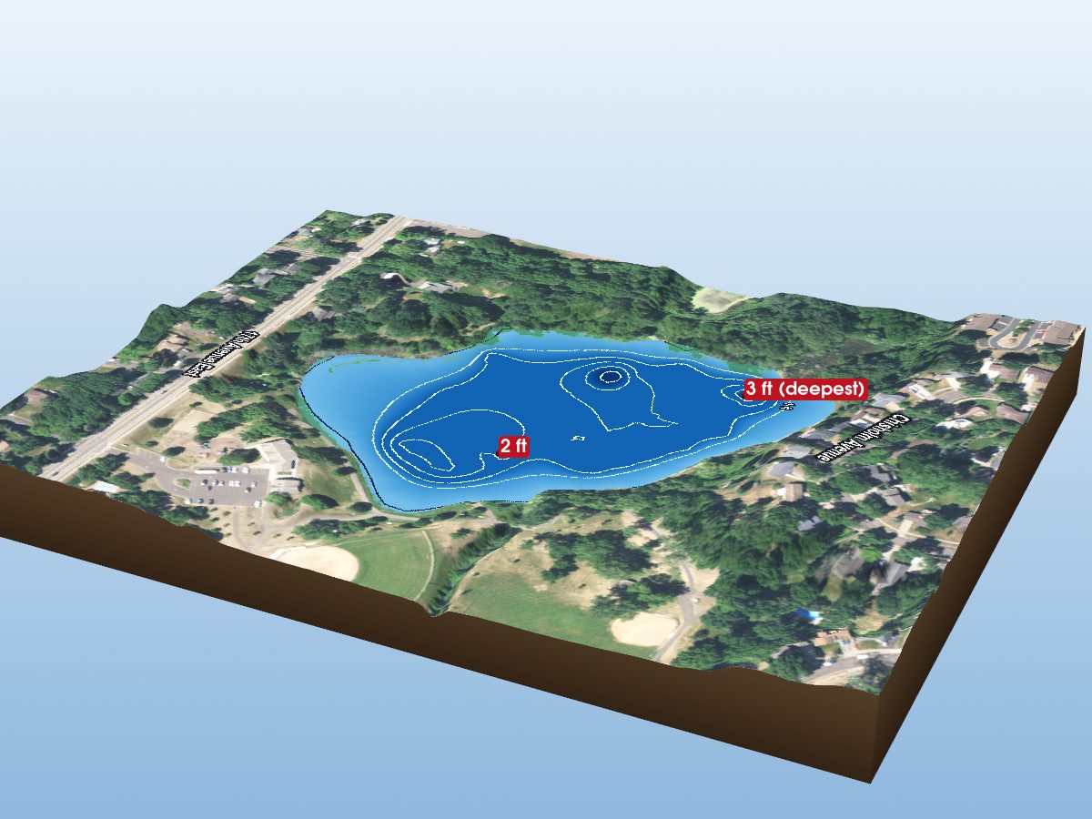 Depth map of Casey Lake