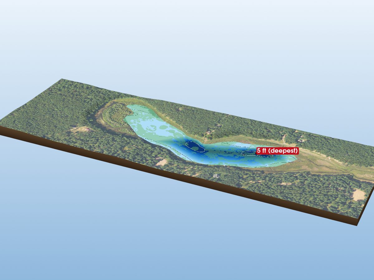 Depth map of Casin Lake
