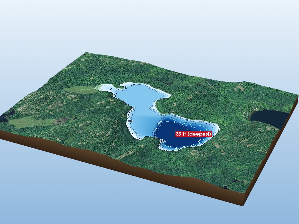 Depth map of Casselman's Lake
