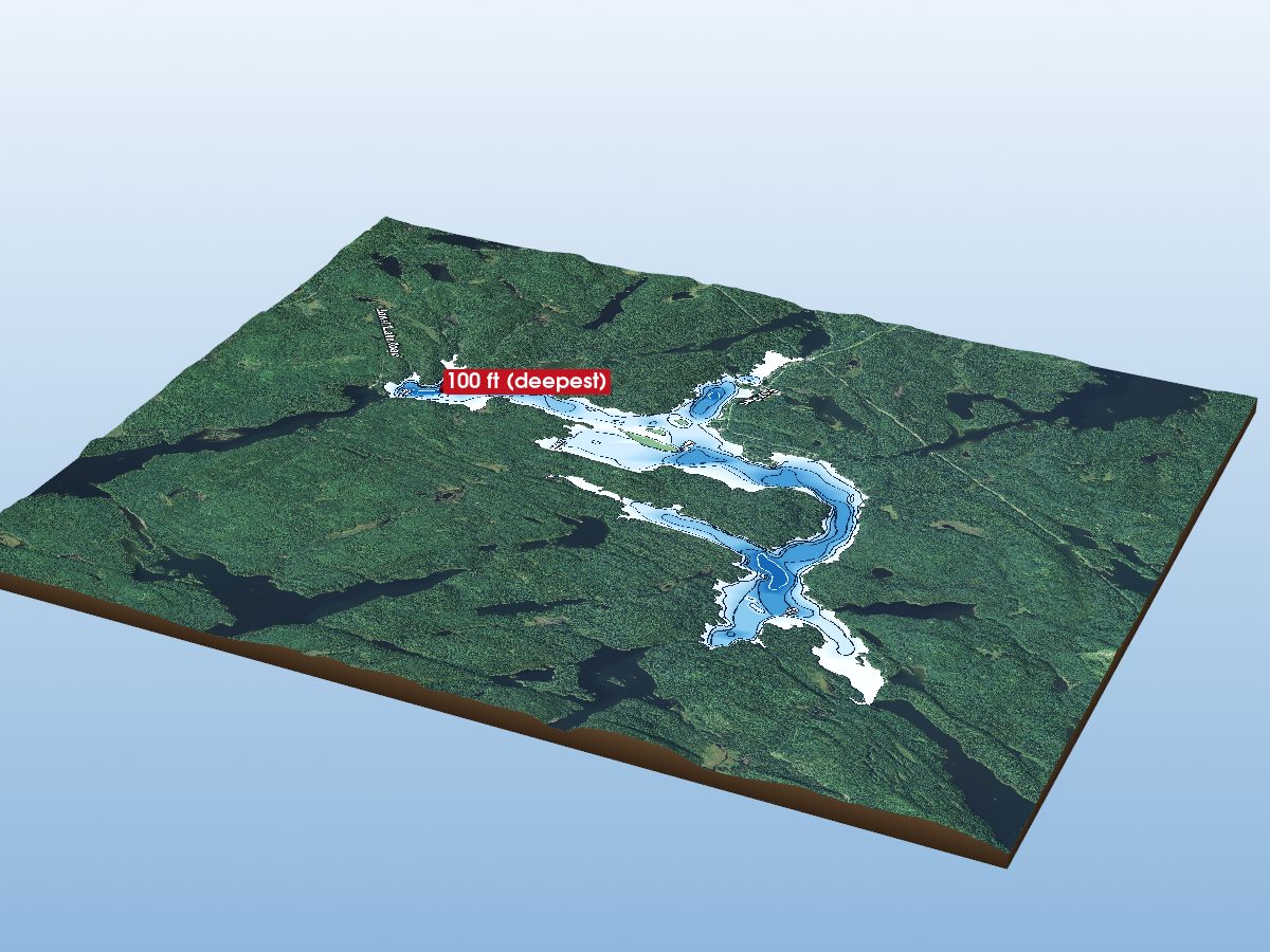 Depth map of Cassels Lake