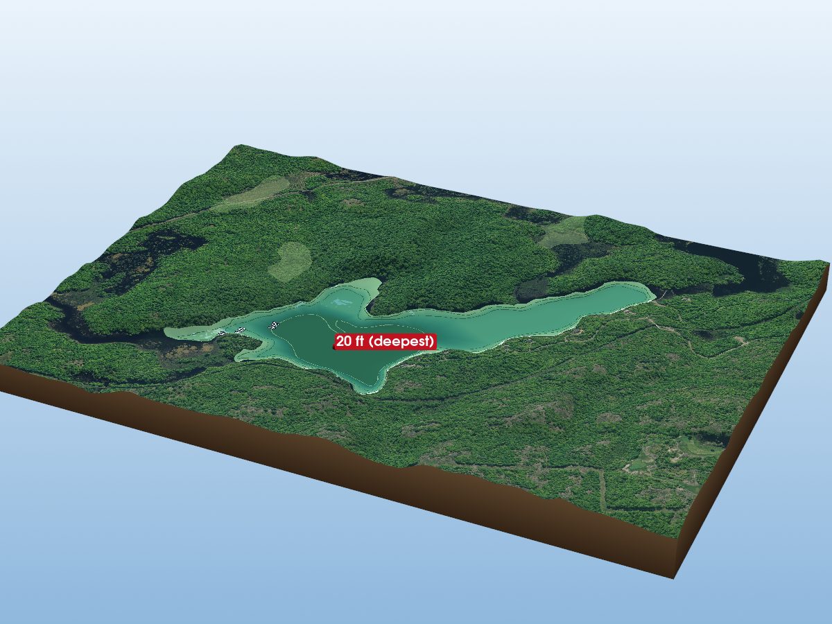 Depth map of Cassidy Lake