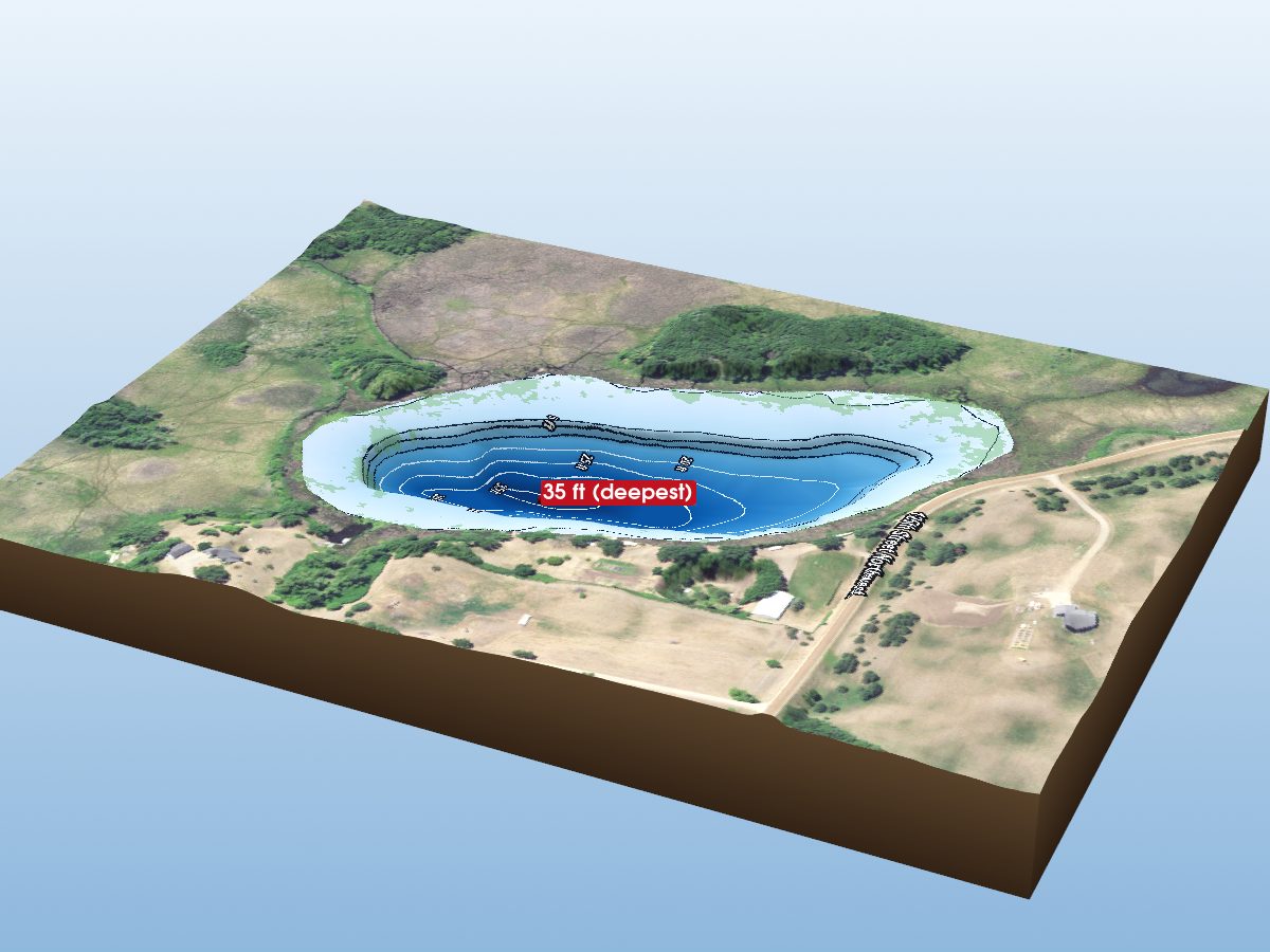 Depth map of Cassidy Lake