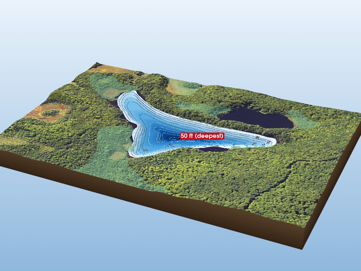 Depth map of Castle Lake
