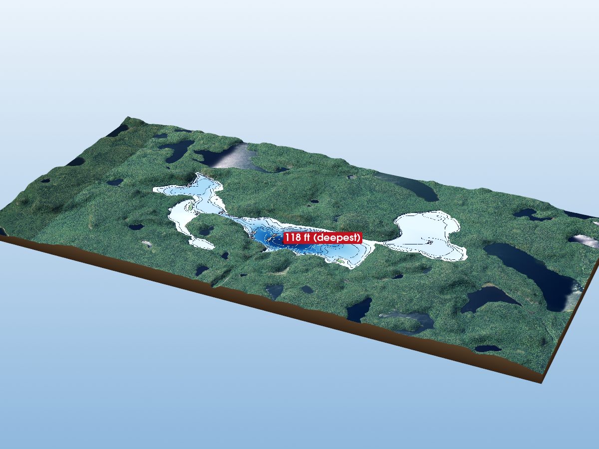 Depth map of Castle Lake