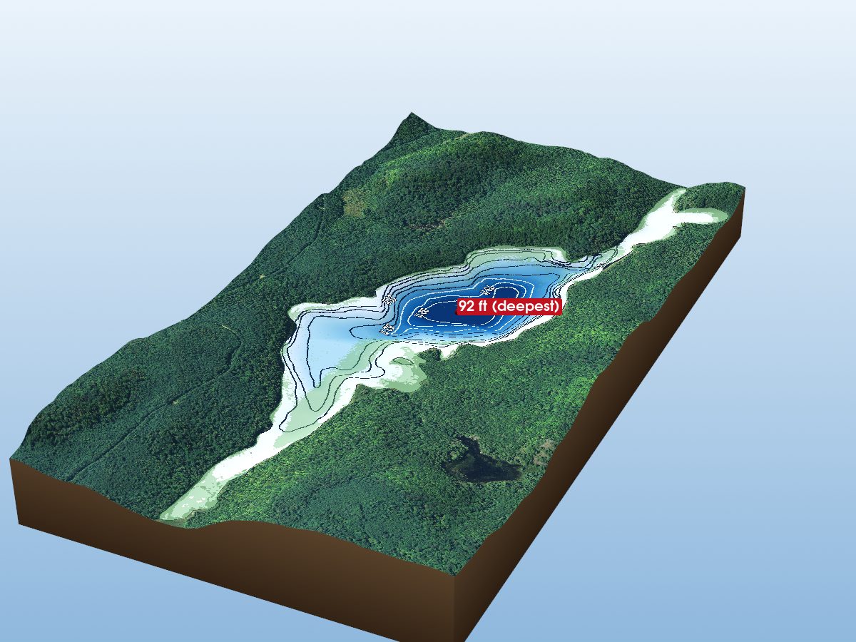 Depth map of Castra Lake