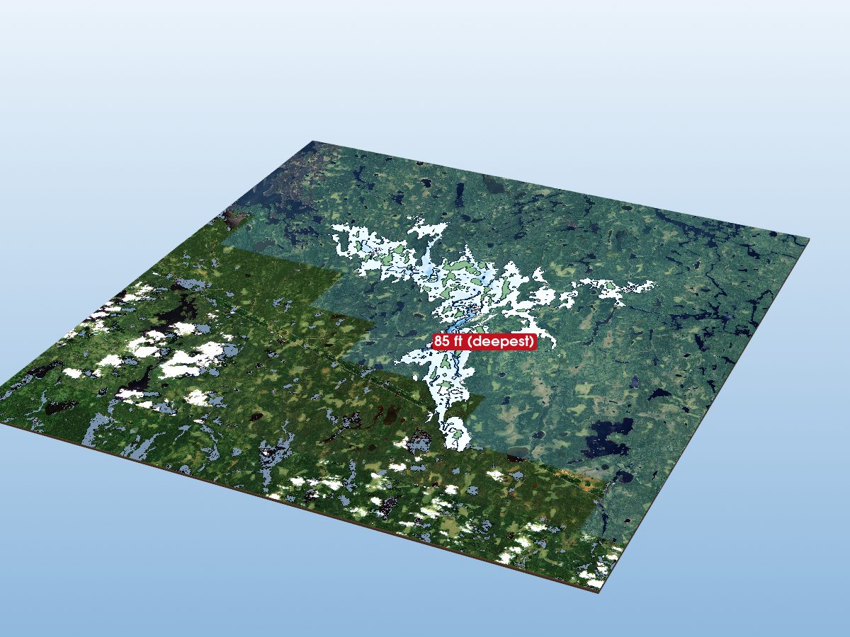 Depth map of Cat Lake