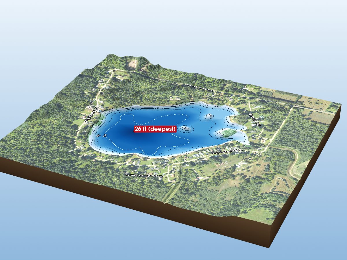 Depth map of Cat Lake