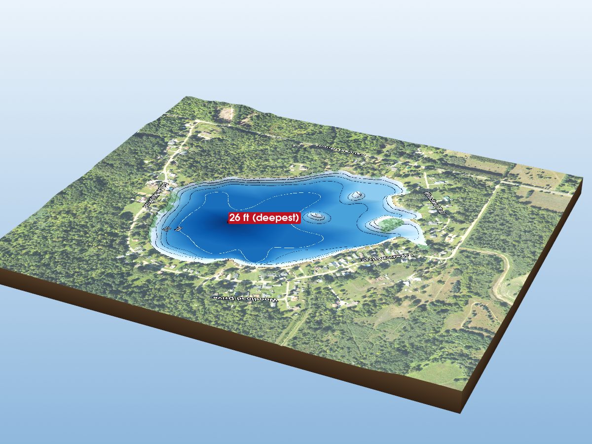 Depth map of Cat Lake