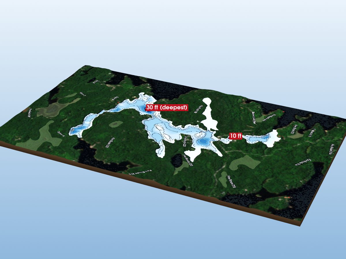 Depth map of Catchacoma Narrows