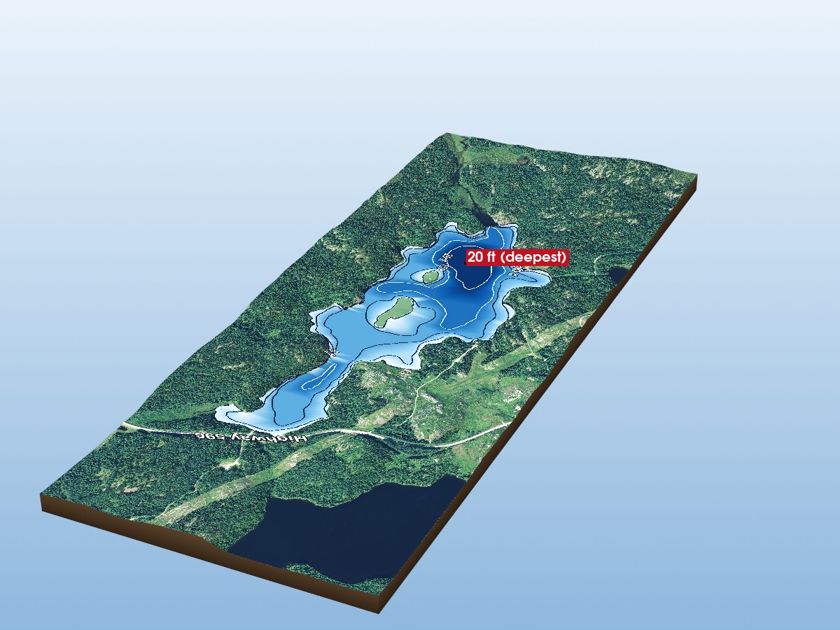 Depth map of Catherine Lake