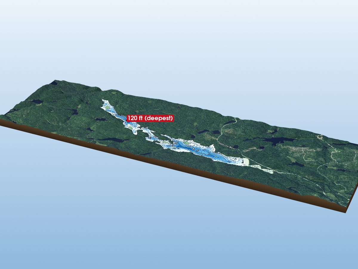Depth map of Catlonite Lake