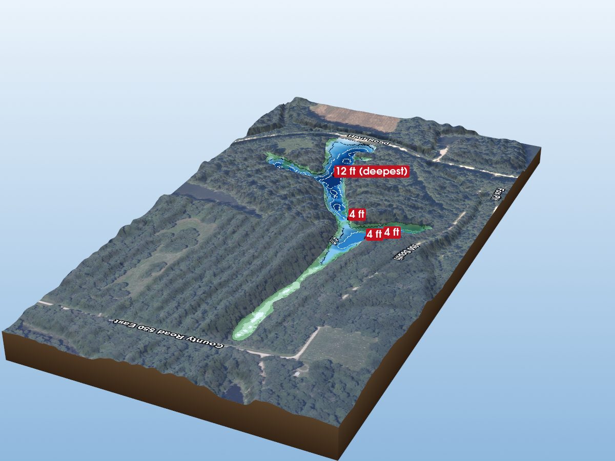 Depth map of Cattail Pit
