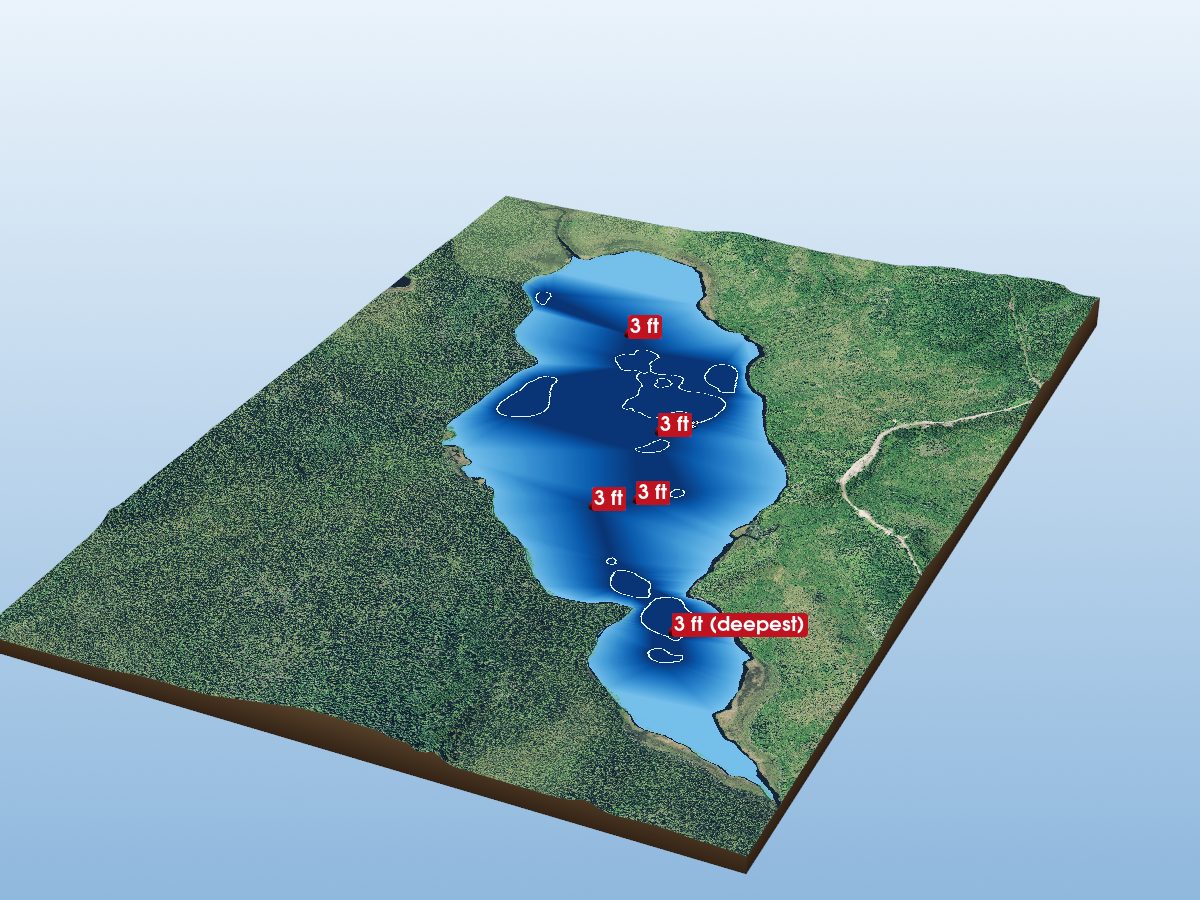 Depth map of Cavell Lake
