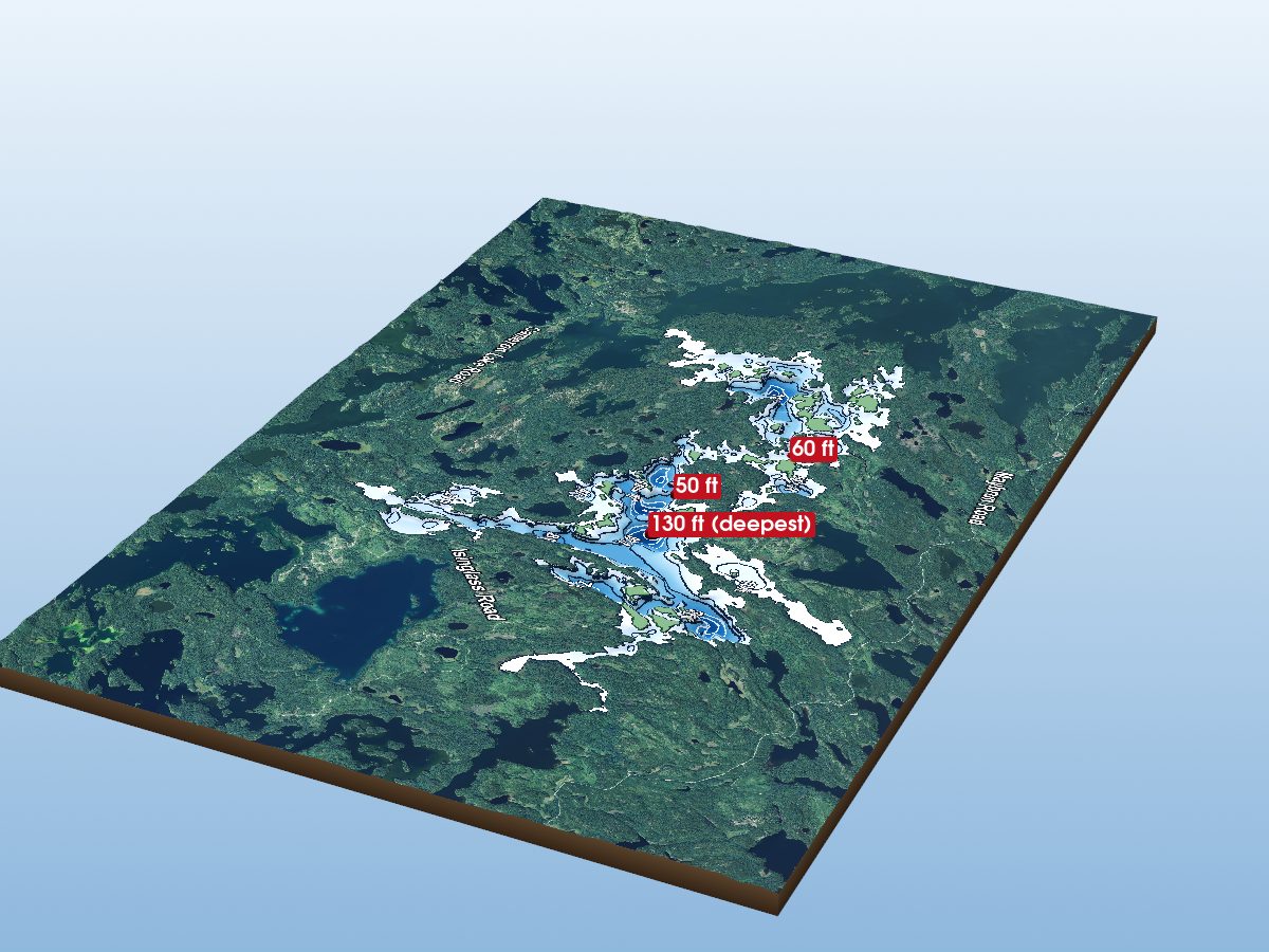 Depth map of Caviar Lake