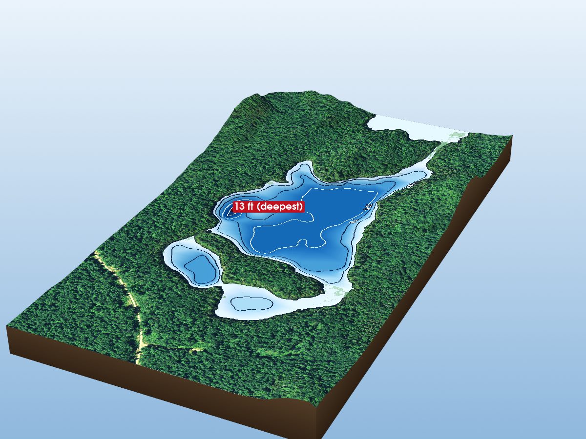 Depth map of Caysee Lake