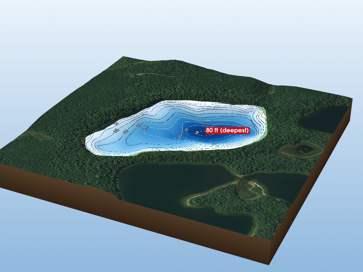 Depth map of Cecile Lake