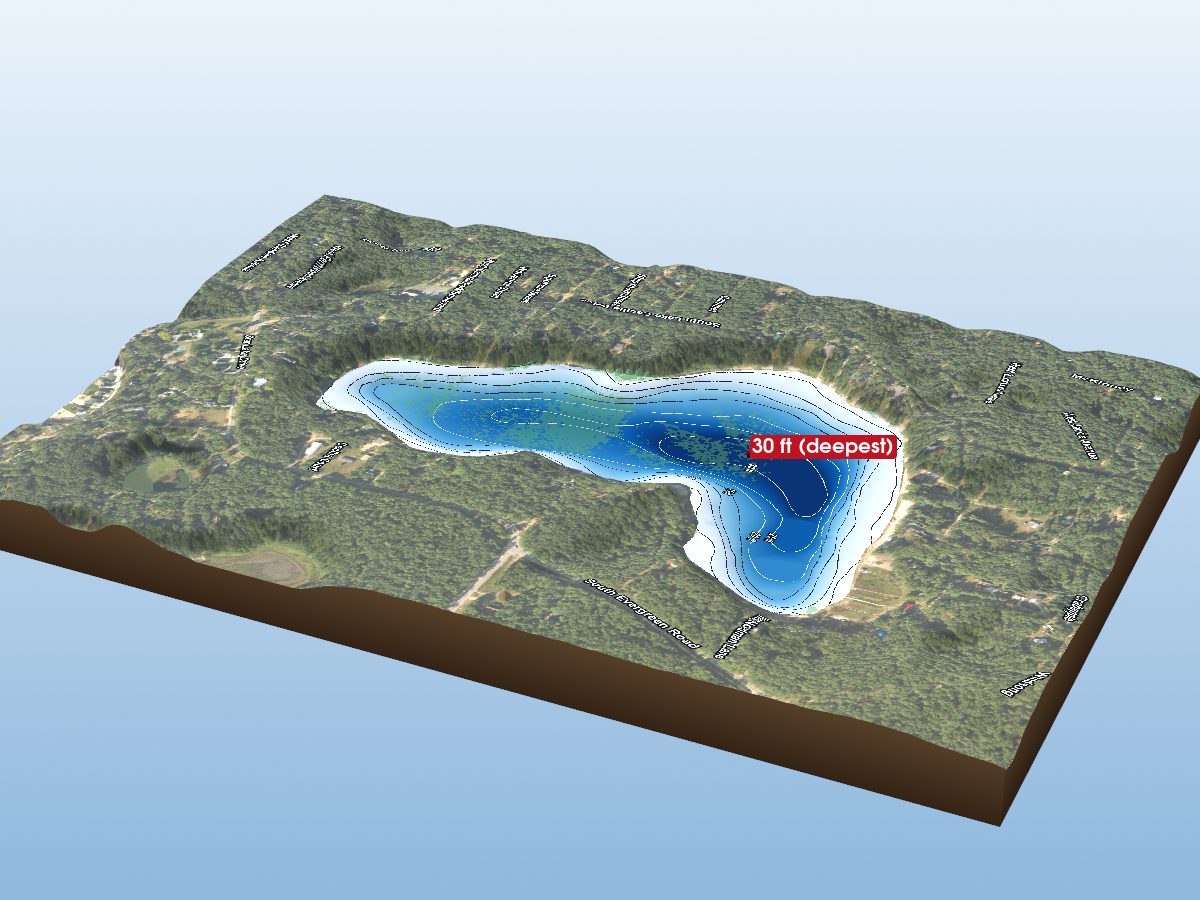 Depth map of Cecilia Lake