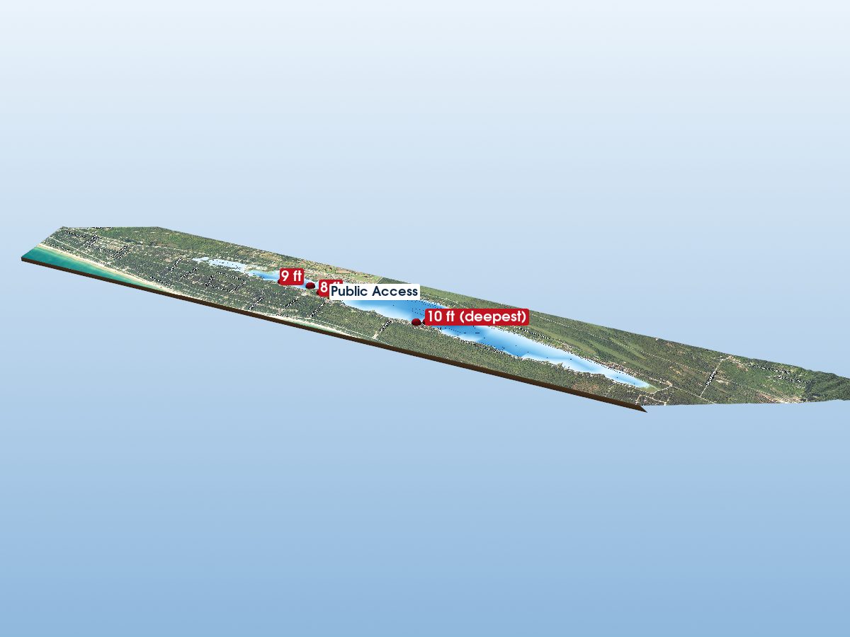 Depth map of Cedar Lake