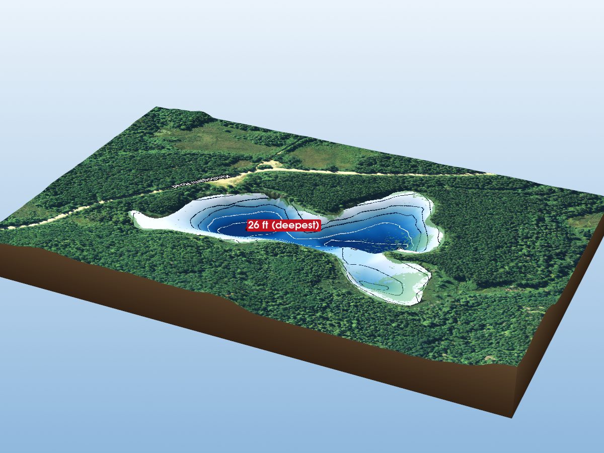 Depth map of Cedar Lake
