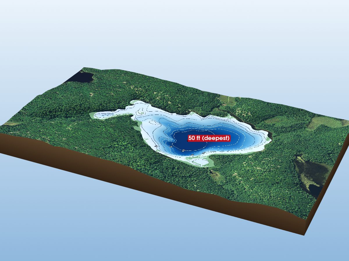 Depth map of Cedar Lake