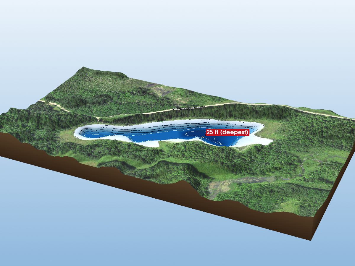 Depth map of Cedar Lake