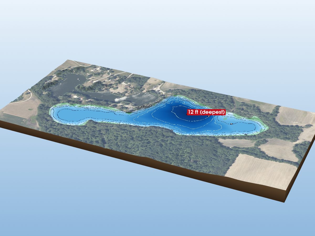 Depth map of Cedar Lake
