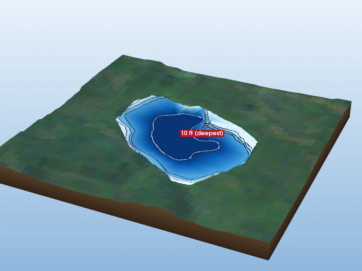 Depth map of Cedar Lake