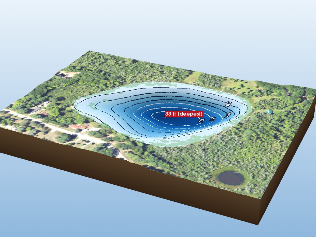 Depth map of Cedar Lake