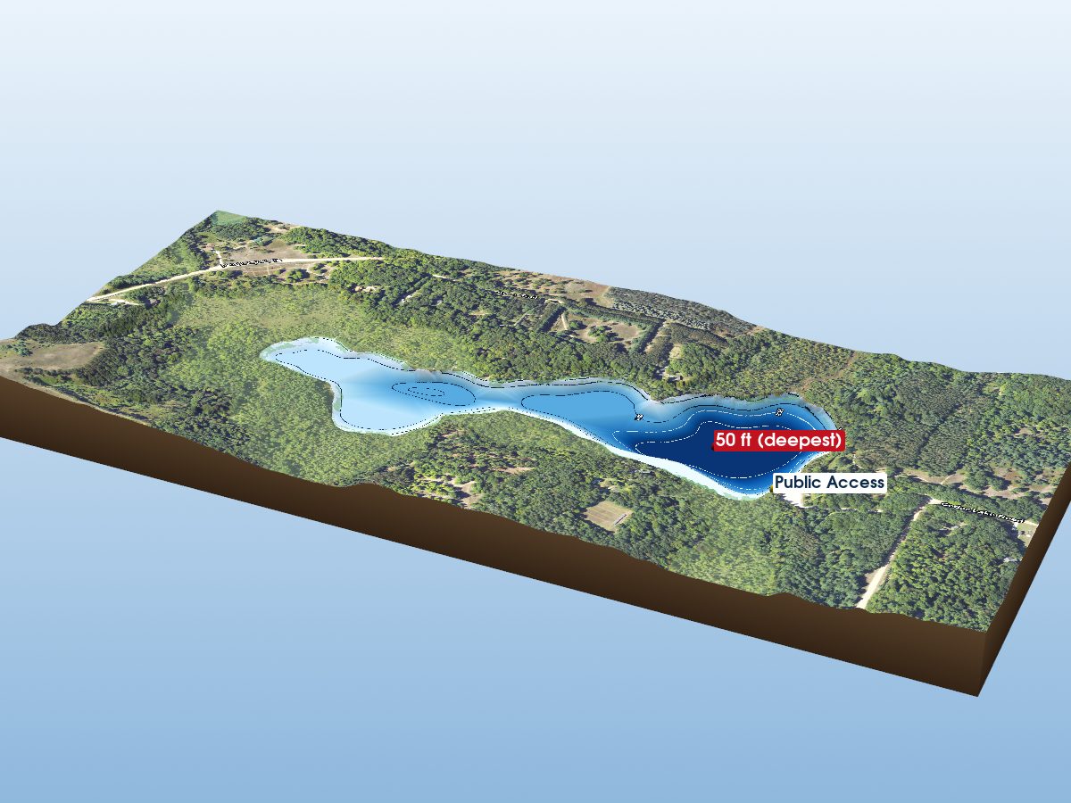 Depth map of Cedar Lake