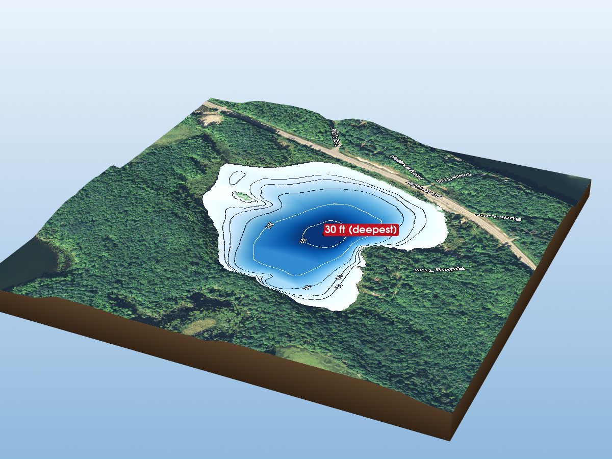 Depth map of Cedar Lake
