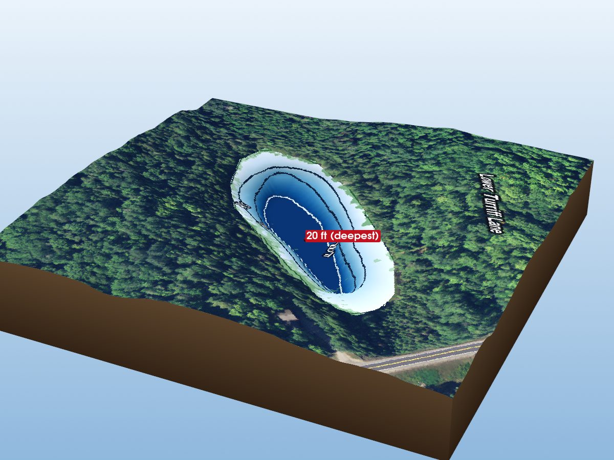 Depth map of Cedar Lake