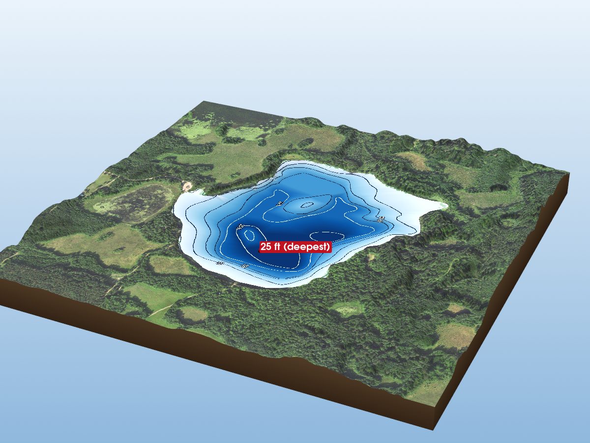 Depth map of Cedar Lake