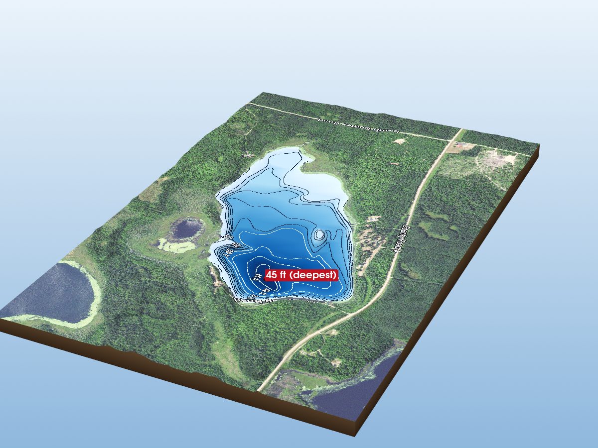 Depth map of Cedar Lake