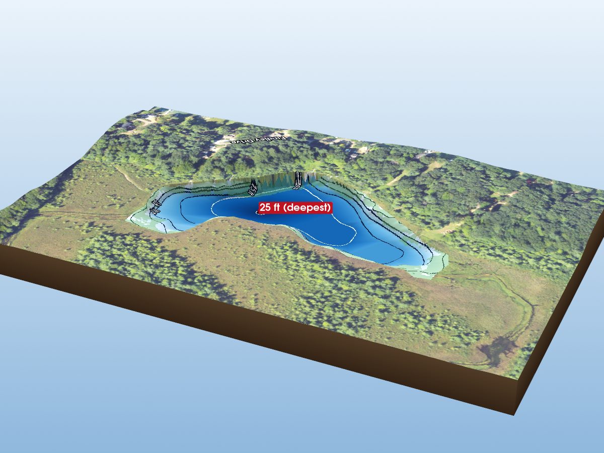 Depth map of Cedar Lake