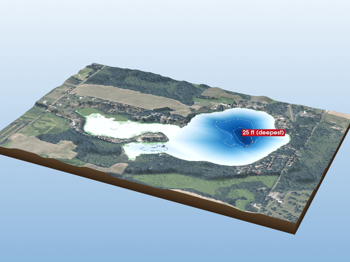 Depth map of Cedar Lake