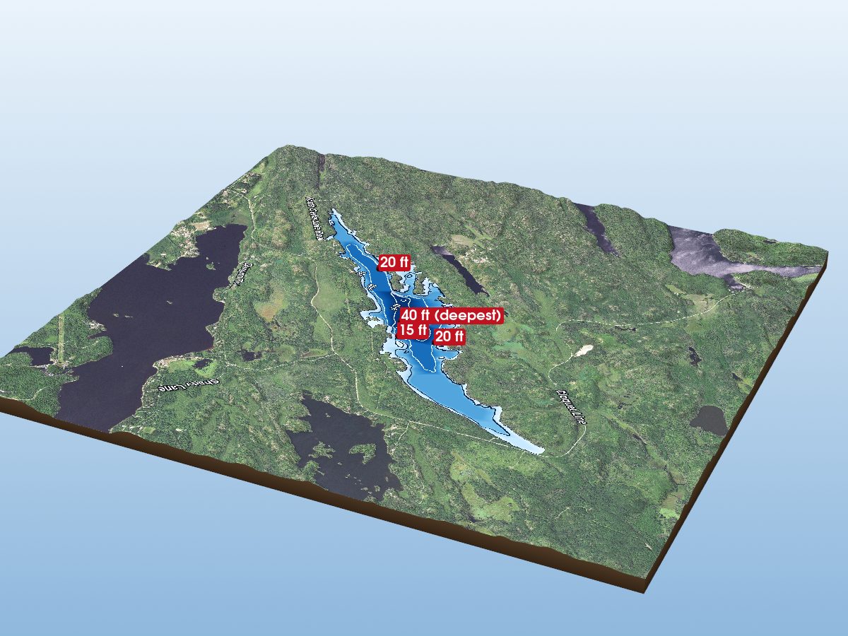 Depth map of Cedar Lake