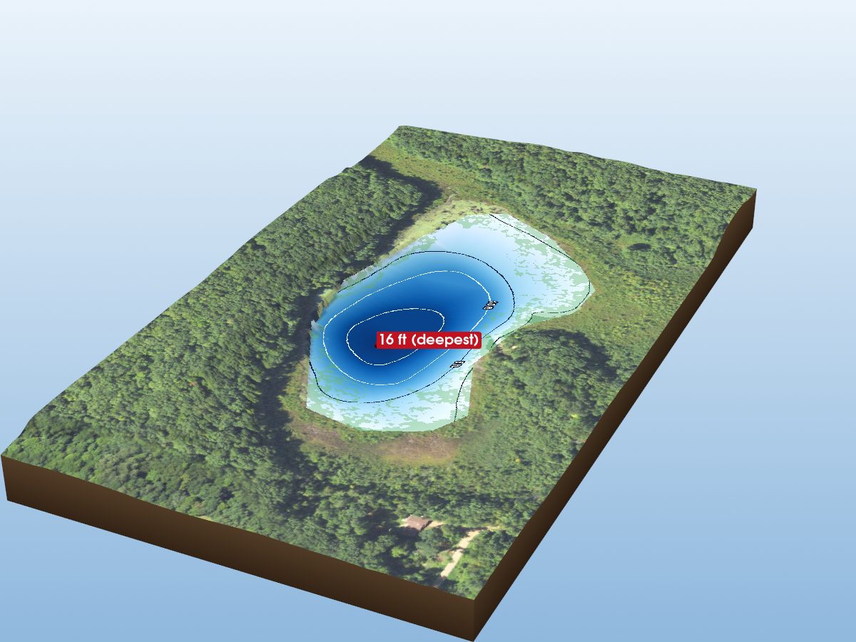 Depth map of Cedar Lake