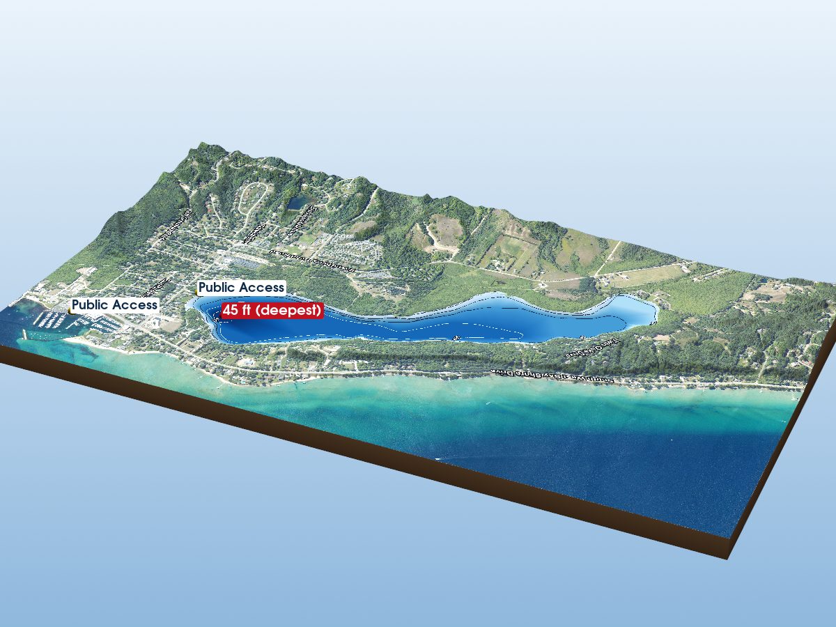 Depth map of Cedar Lake
