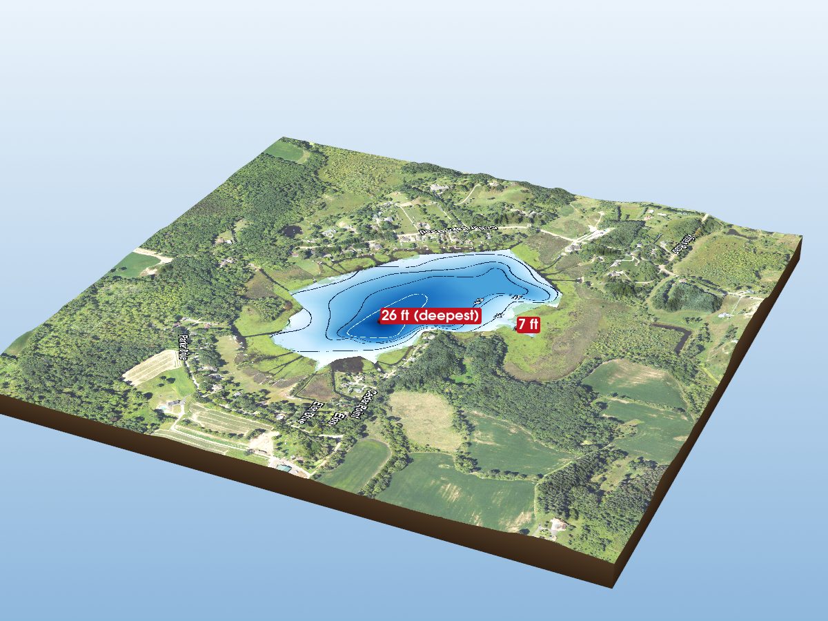 Depth map of Cedar Lake
