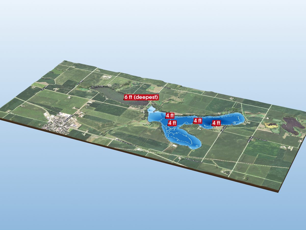 Depth map of Cedar Lake
