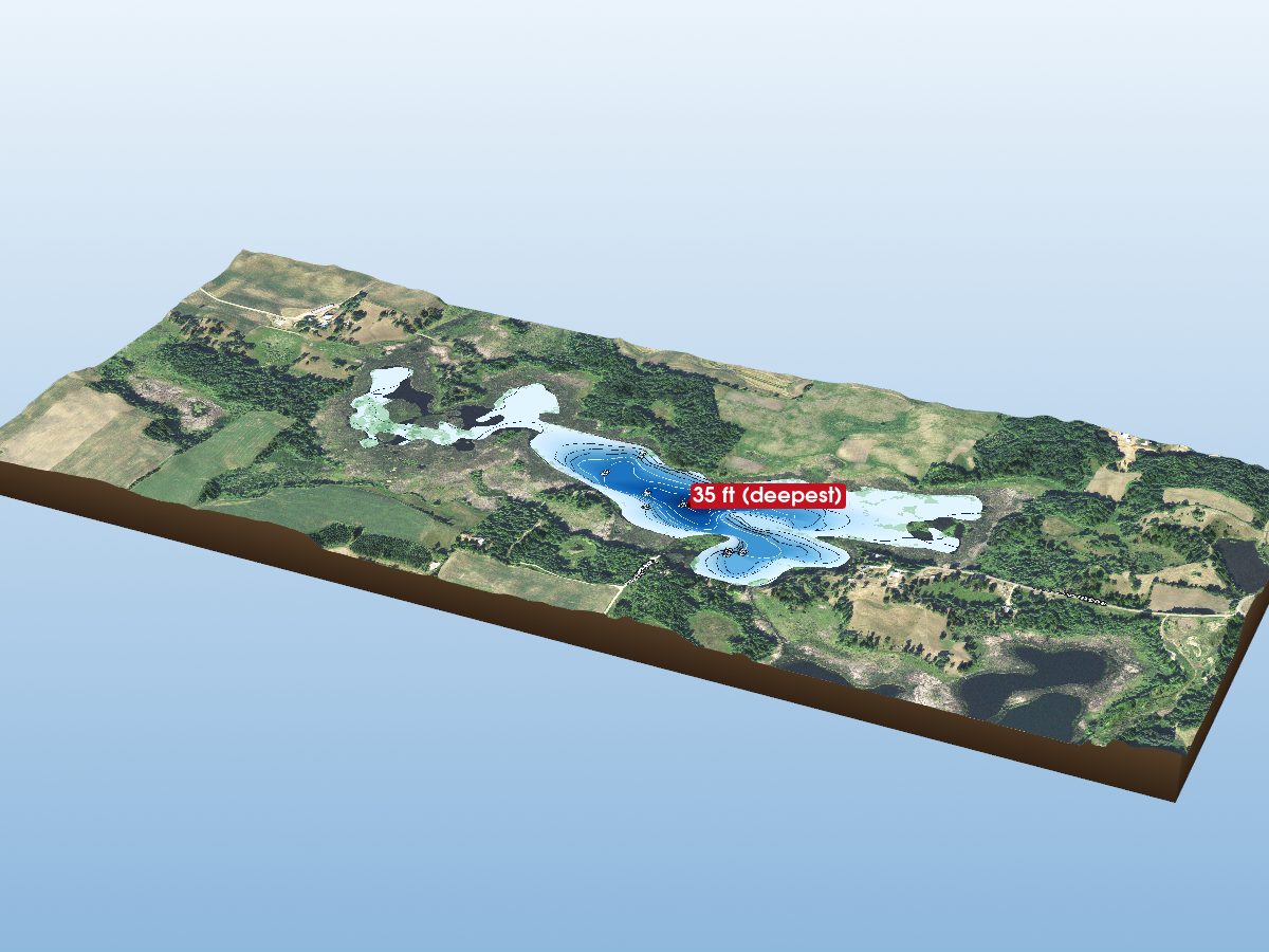 Depth map of Cedar Lake