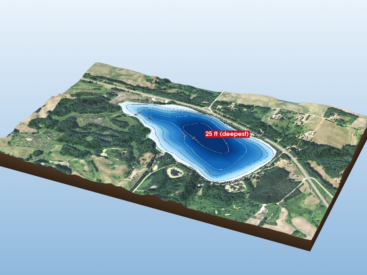 Depth map of Cedar Lake
