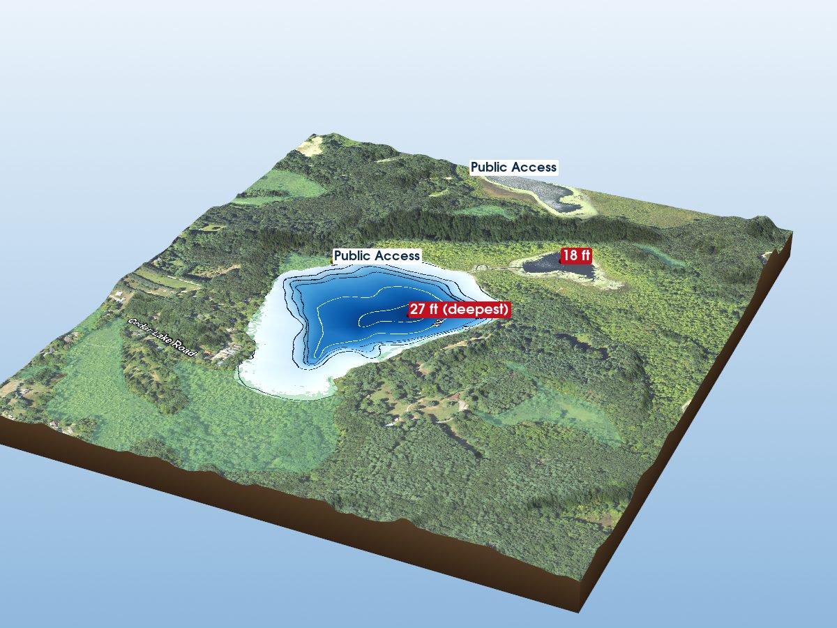 Depth map of Cedar Lake