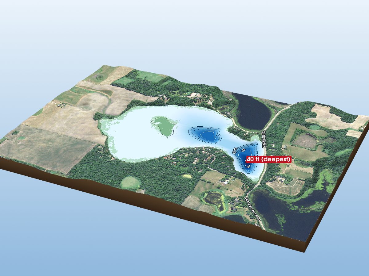 Depth map of Cedar Lake
