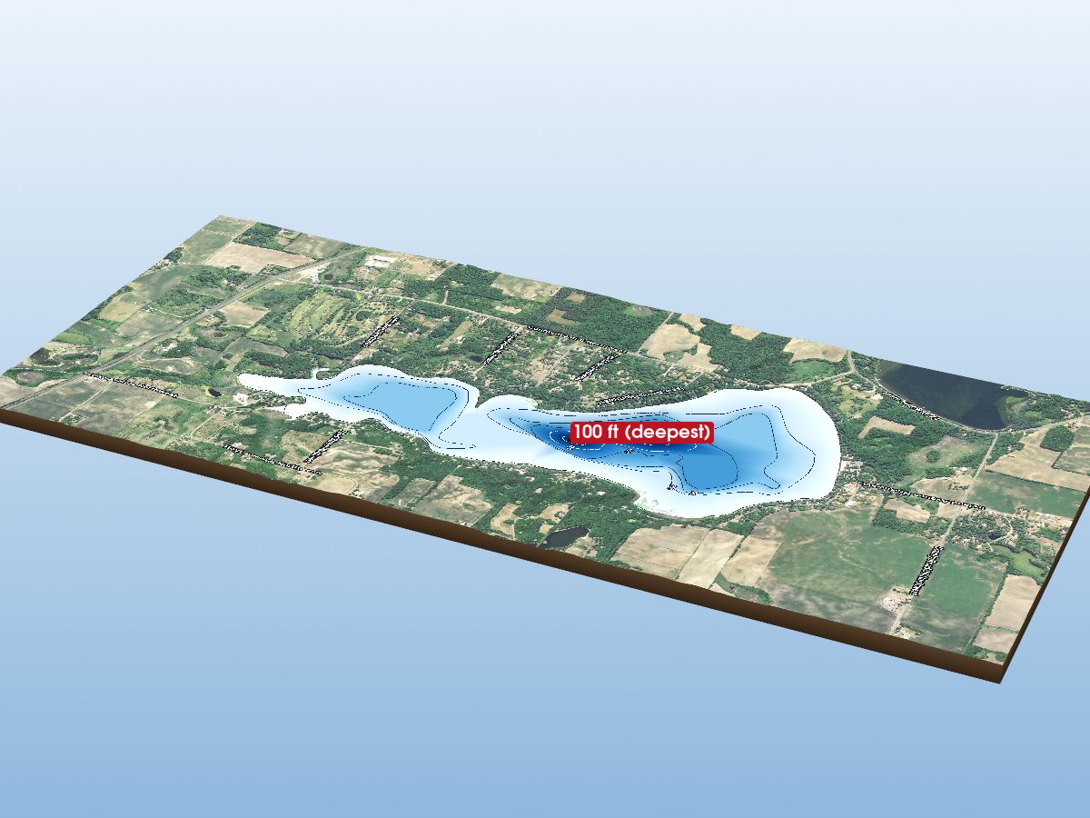 Depth map of Cedar Lake