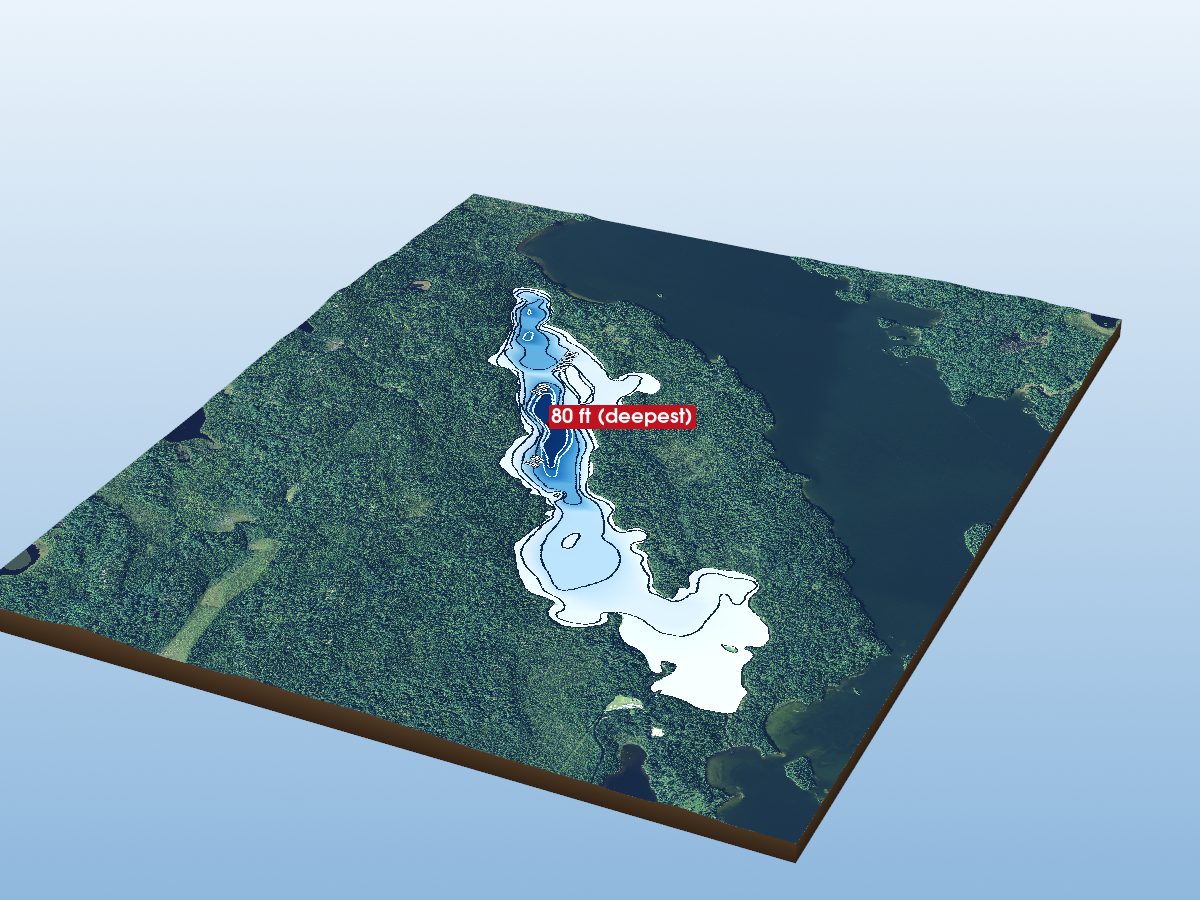 Depth map of Cedarbough Lake