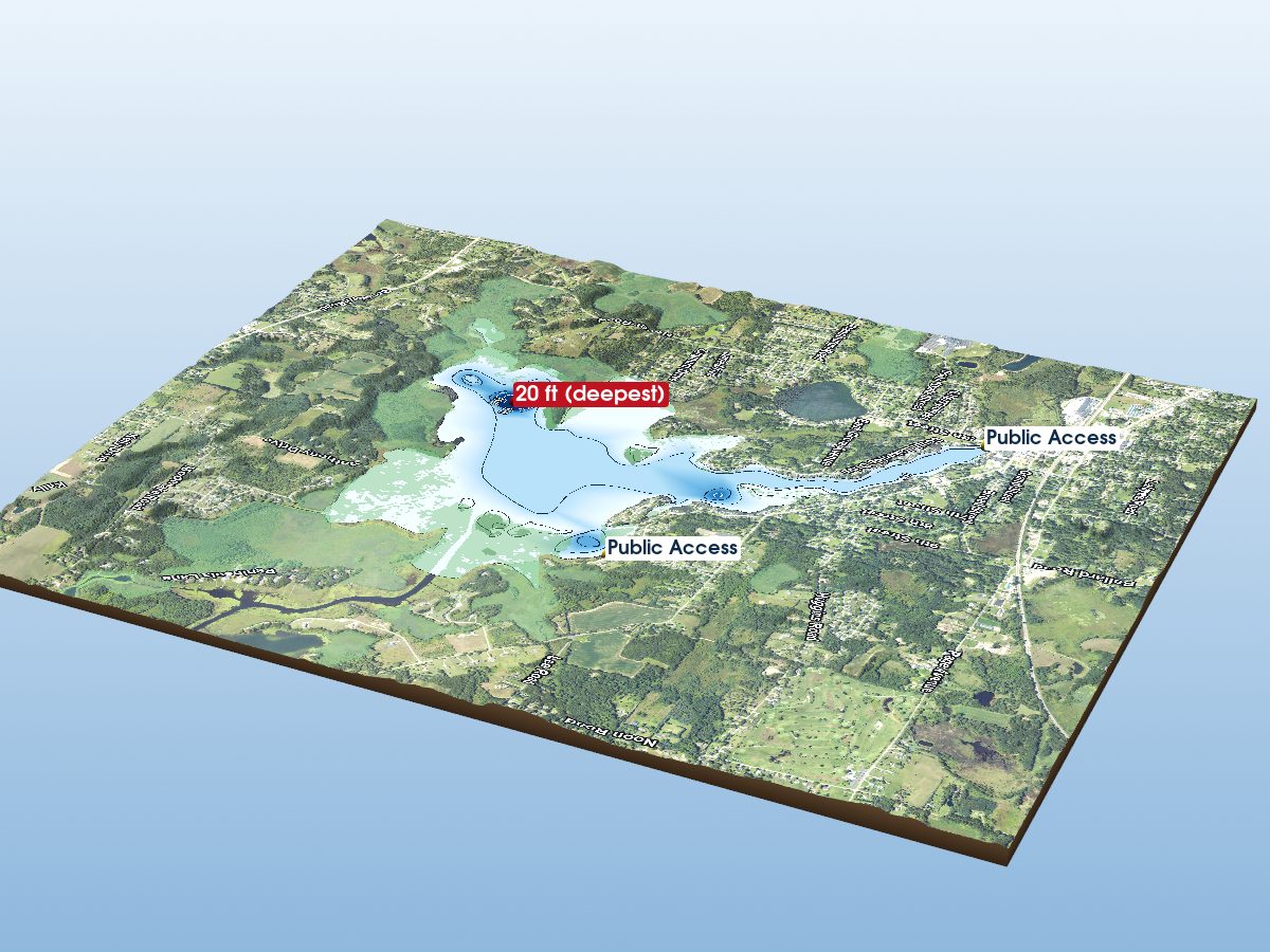 Depth map of Center Lake